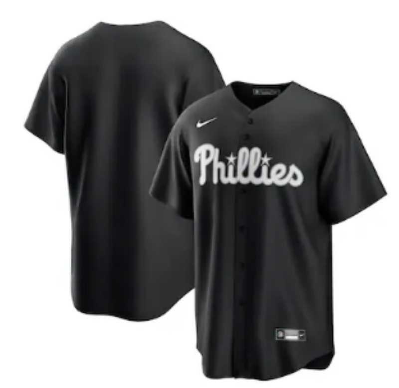 Men Philadelphia Phillies blank Black Seventh generation Joint Name Nike MLB 2025 Jersey style 9->philadelphia phillies->MLB Jersey
